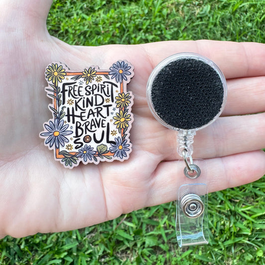 Brave Soul Interchangeable Badge Button with Reel Option