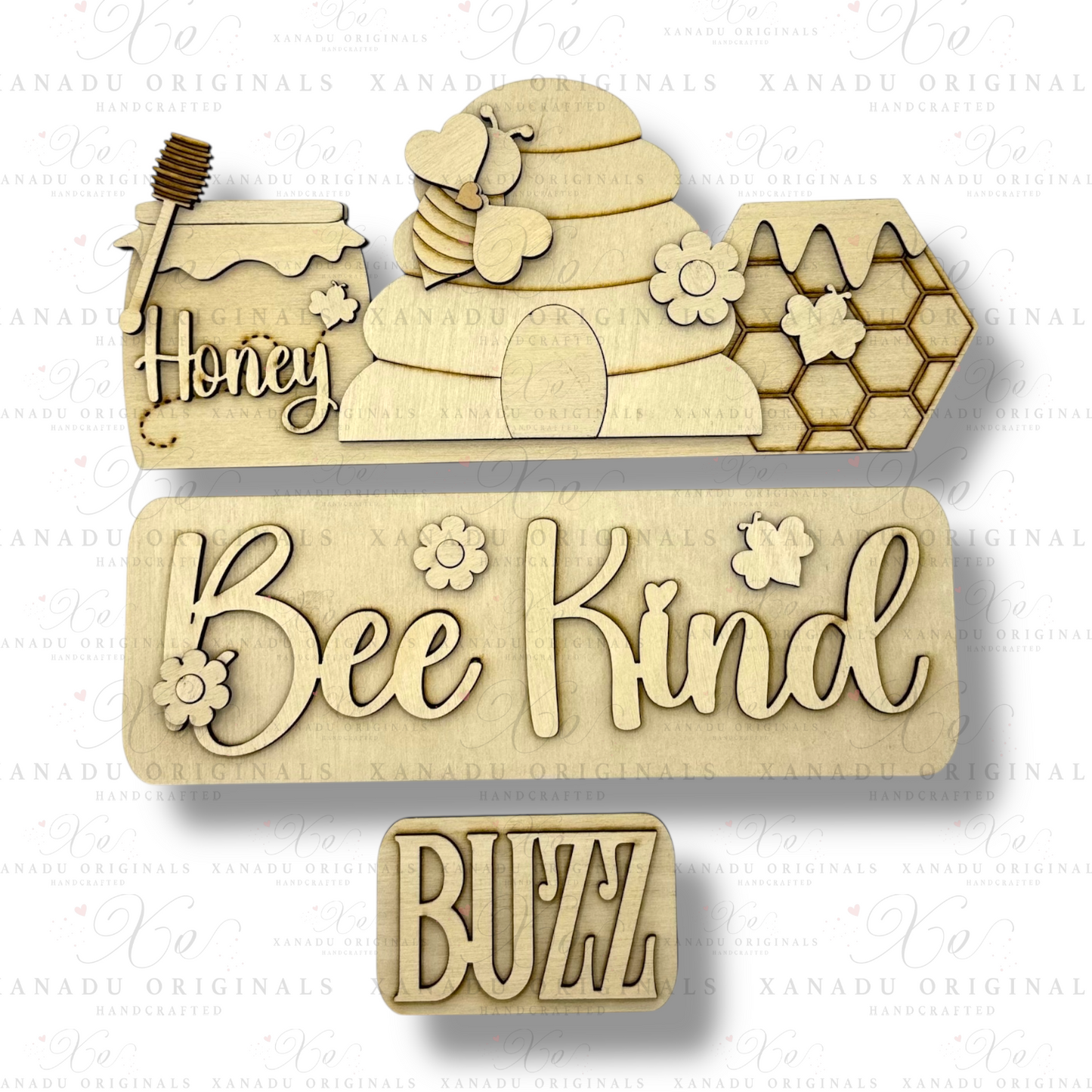 Bee Kind Interchangeable Wood Sign | DIY