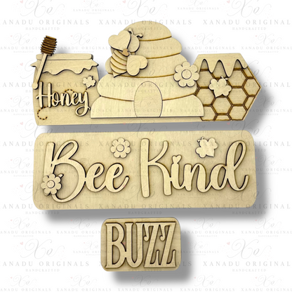Bee Kind Interchangeable Wood Sign | DIY