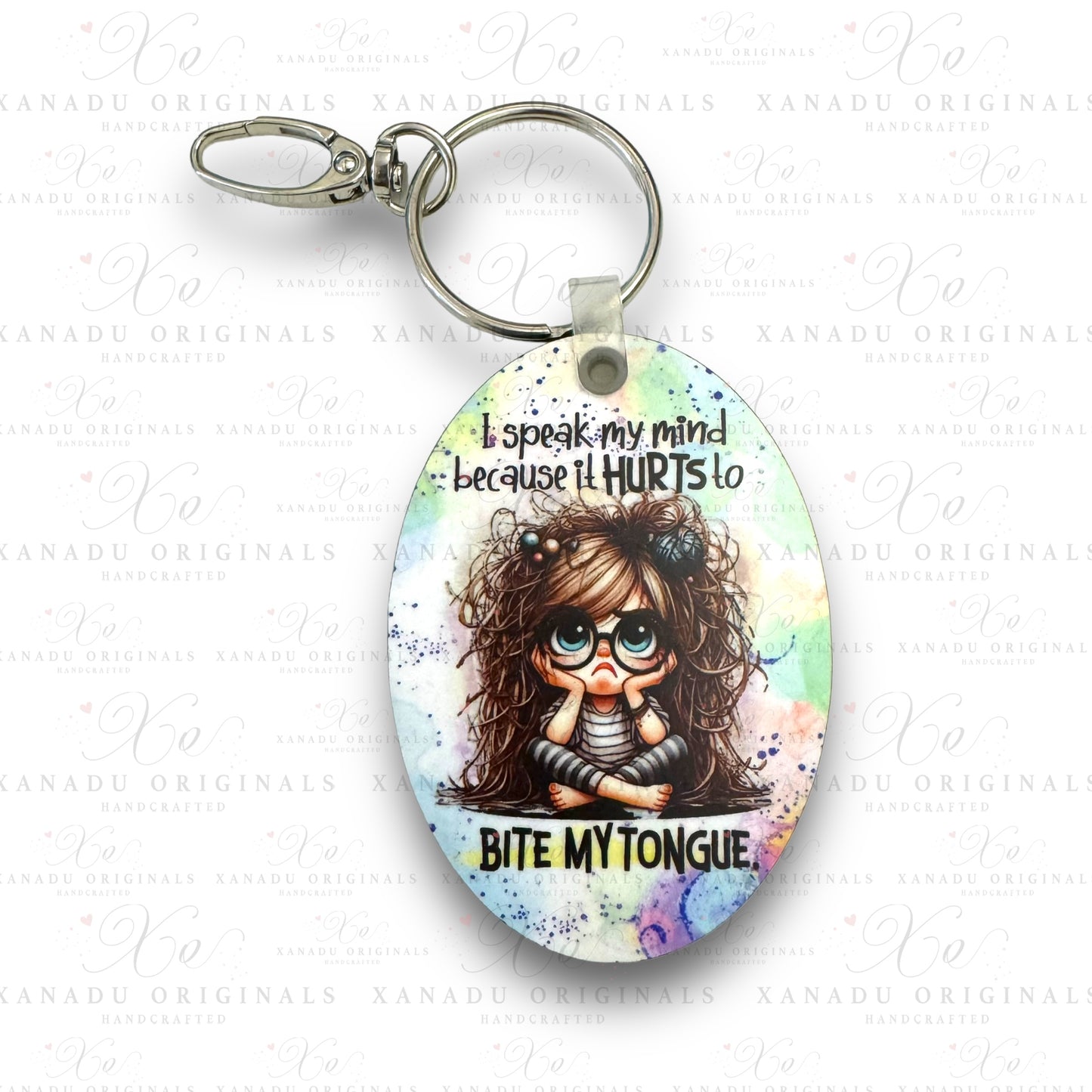 I Speak My Mind Keychain | Bag Tag