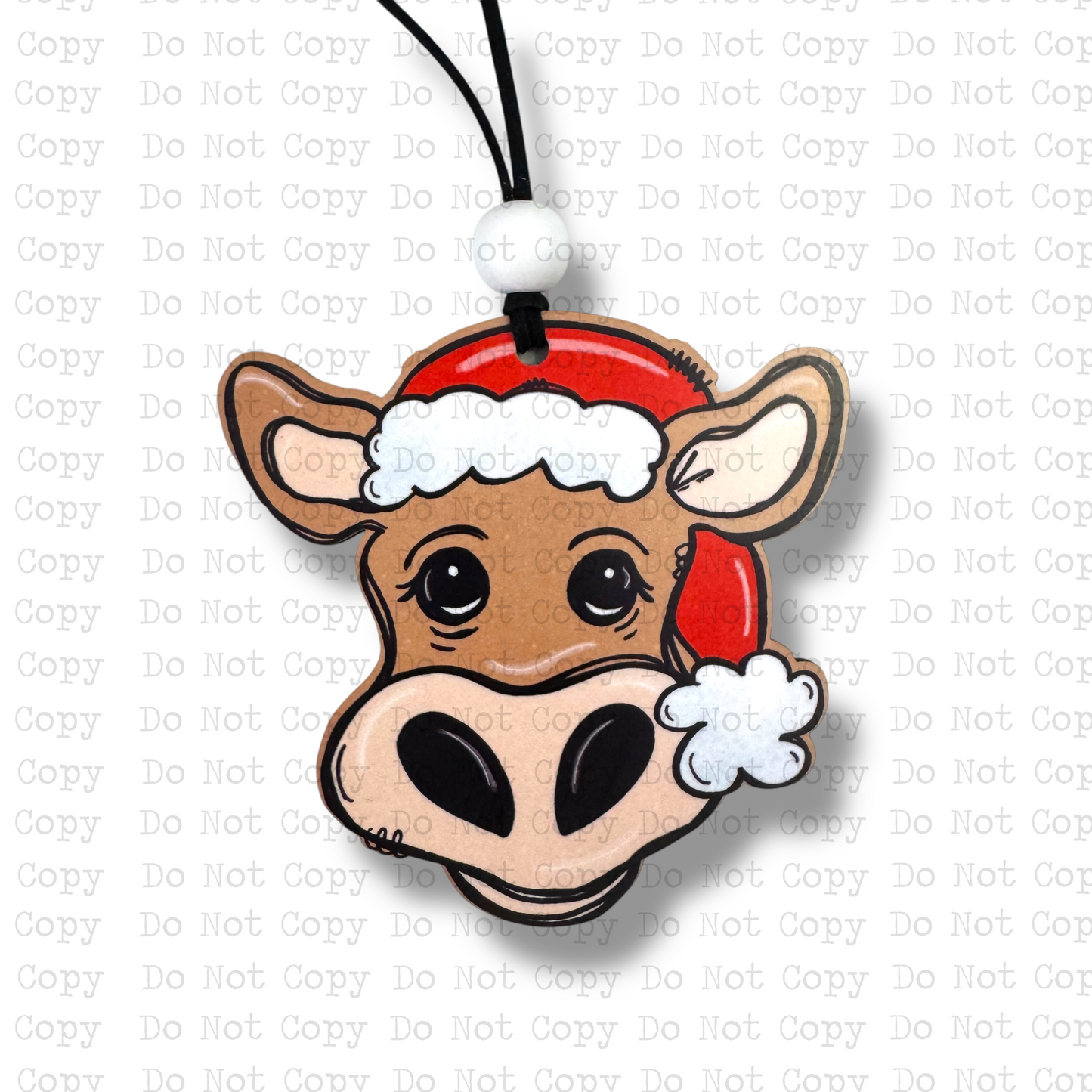 Santa Cow Christmas Ornament