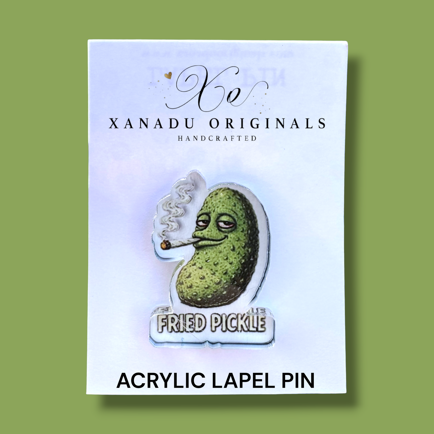 Fried Pickle Lapel Pin