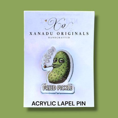 Fried Pickle Lapel Pin