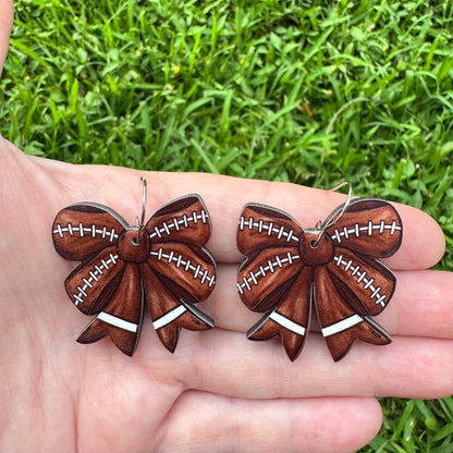 Football Bow Earring