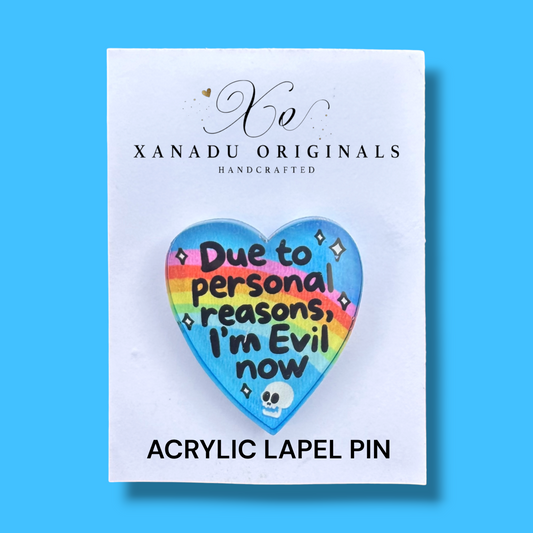 I'm Evil Now Lapel Pin