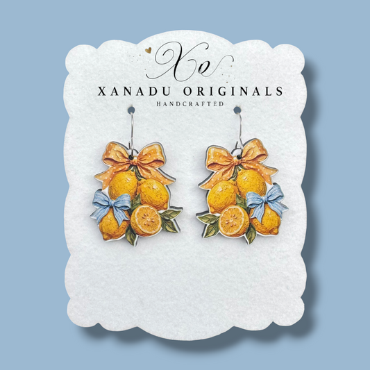 Lemons and Bows Earrings