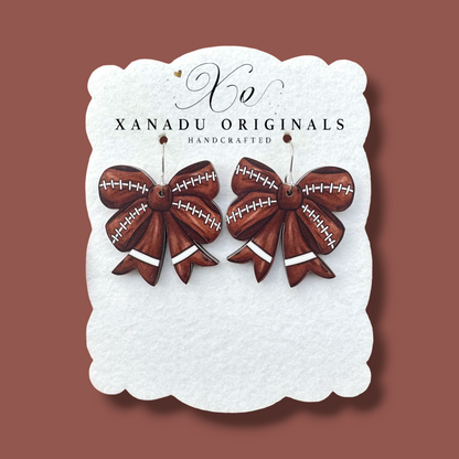 Football Bow Earring