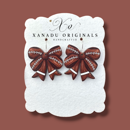 Football Bow Earring