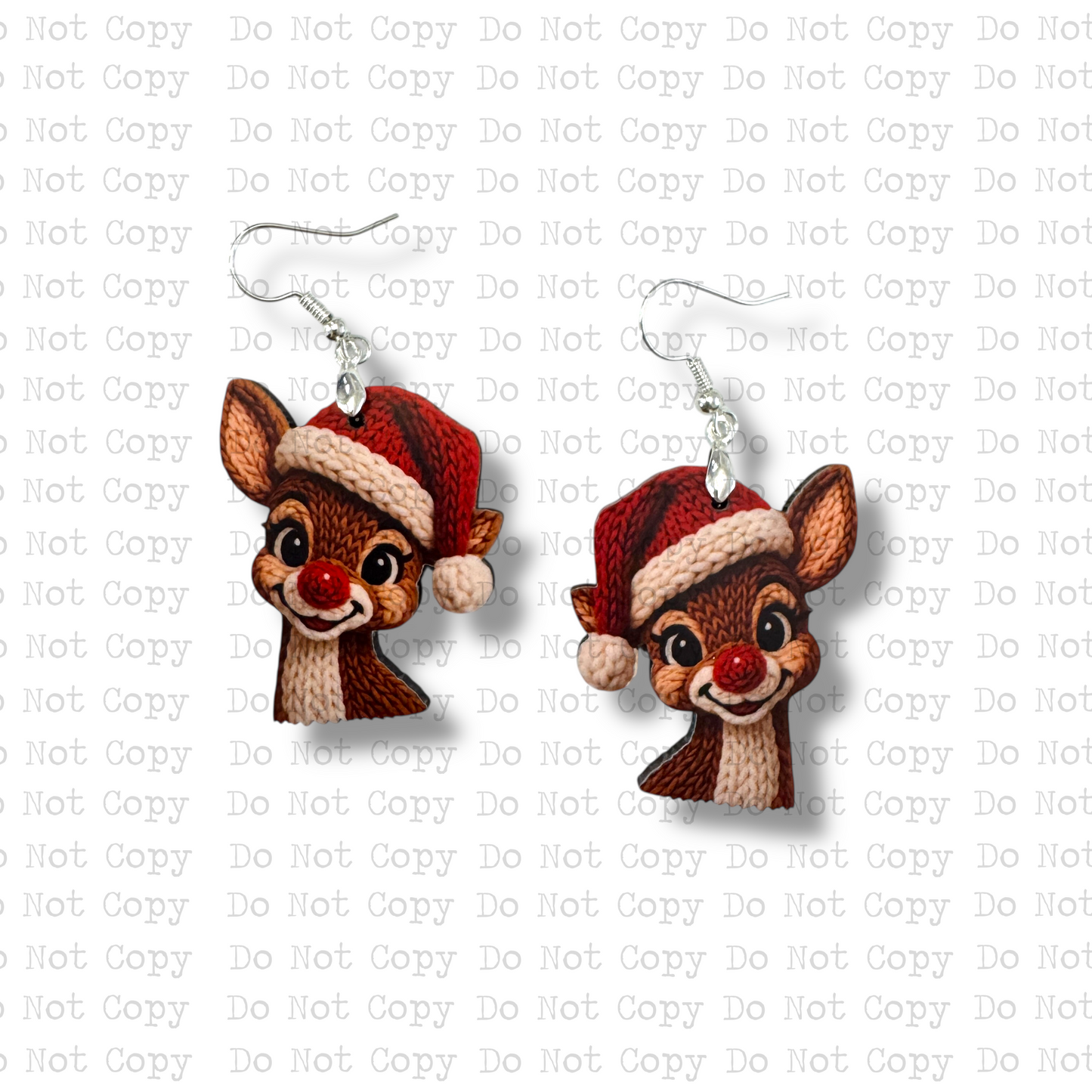 Rudolph Yarn Earrings