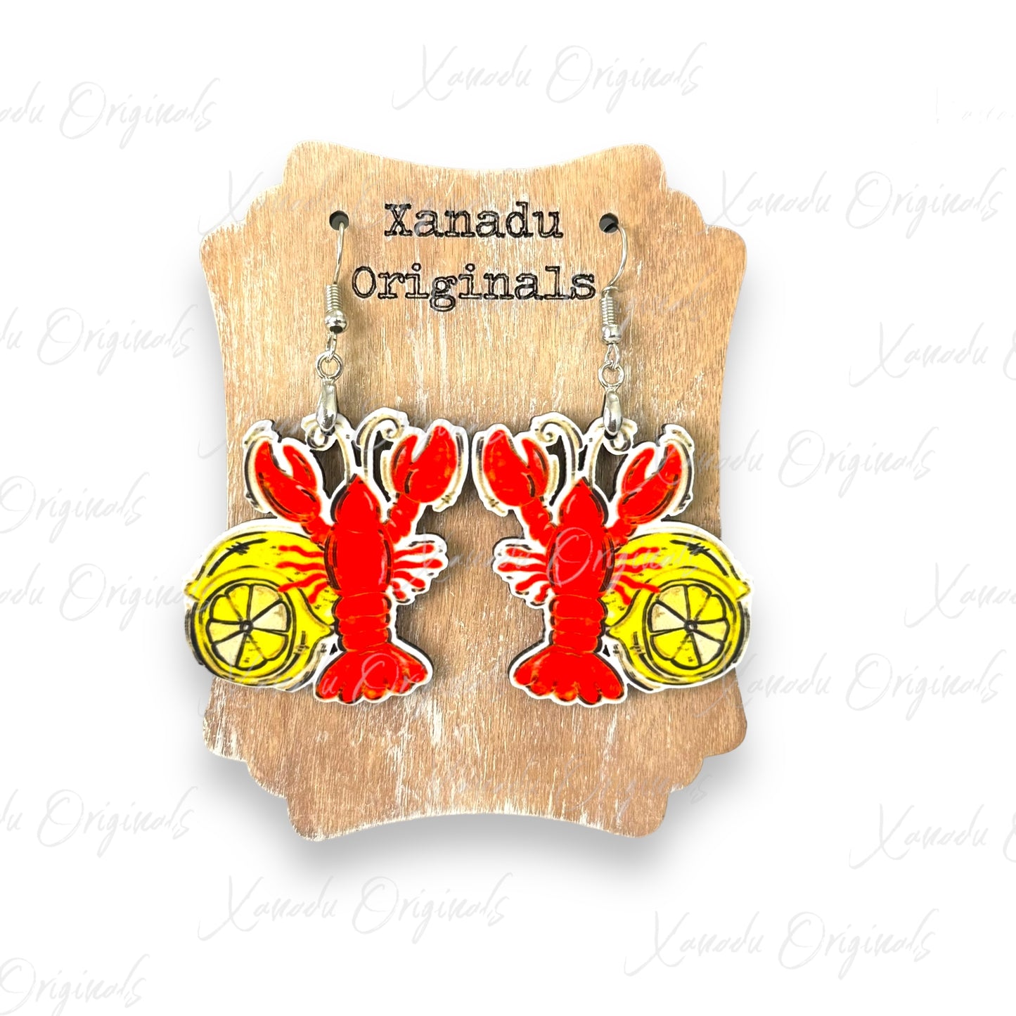 Crawfish Lemon Earrings