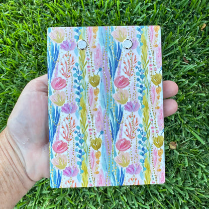 Vibrant Abstract Sea Life Floral Mini Clipboard Notepad Holder