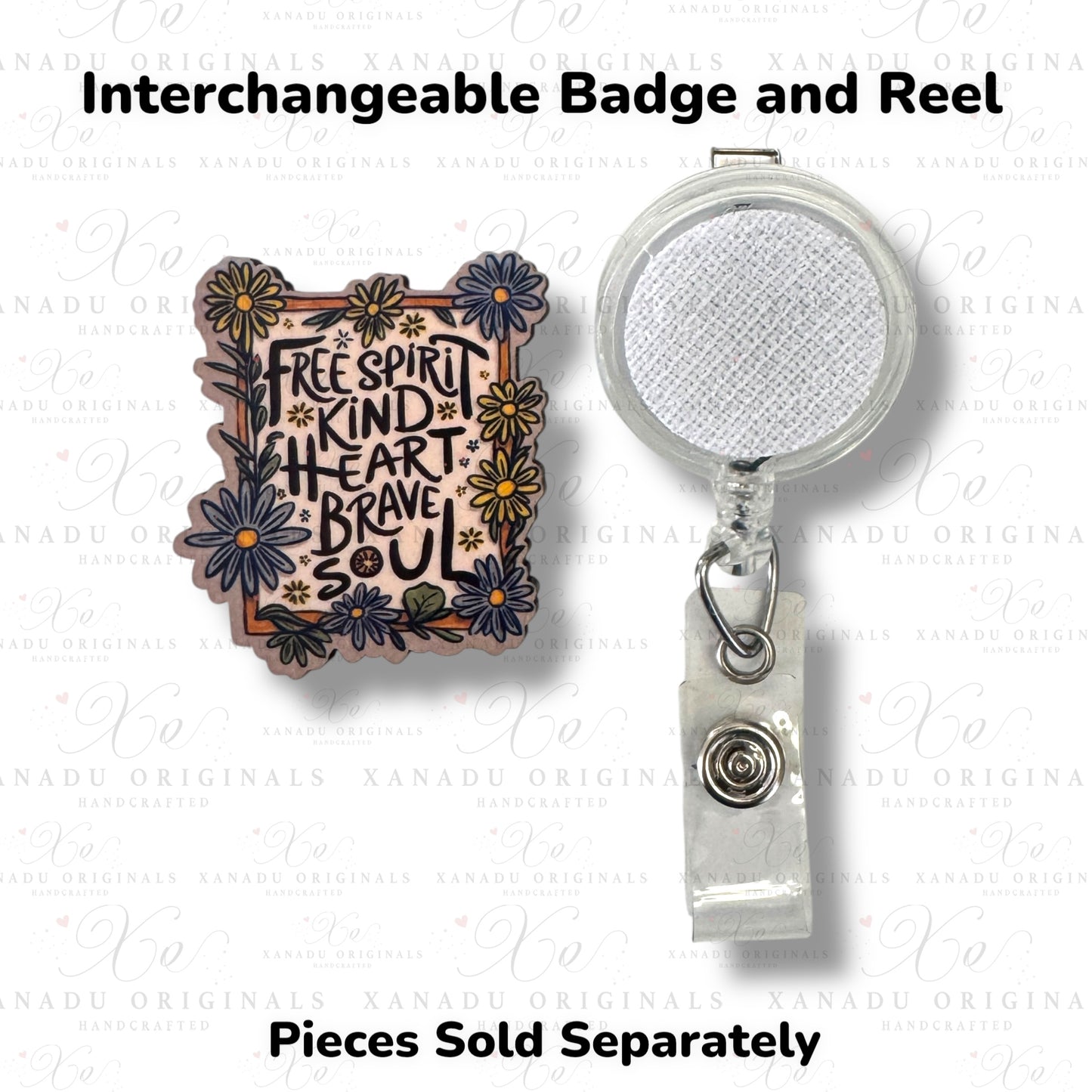 Brave Soul Interchangeable Badge Button with Reel Option