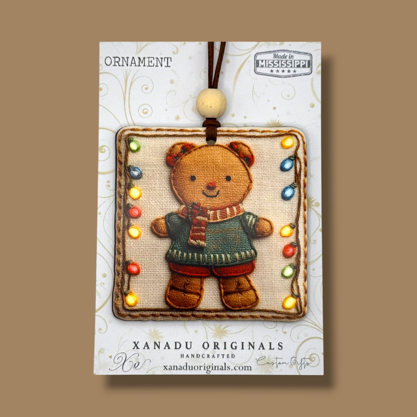 Beary Tapestry Christmas Ornament