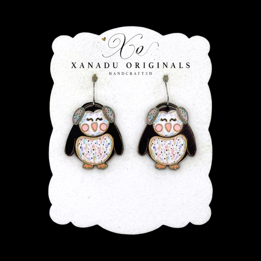 Pastel Penguin Earrings