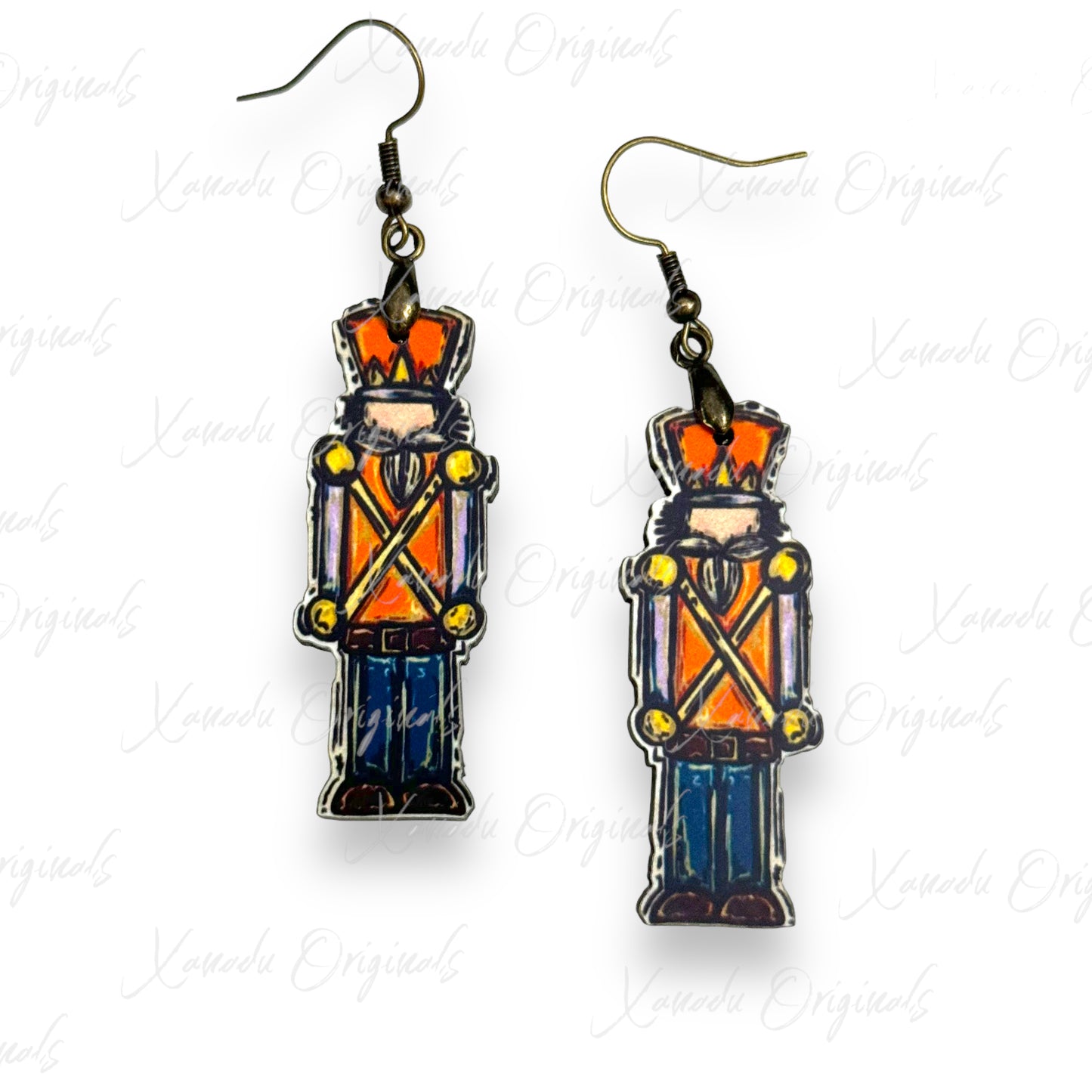 Hand Drawn Nutcracker Earrings