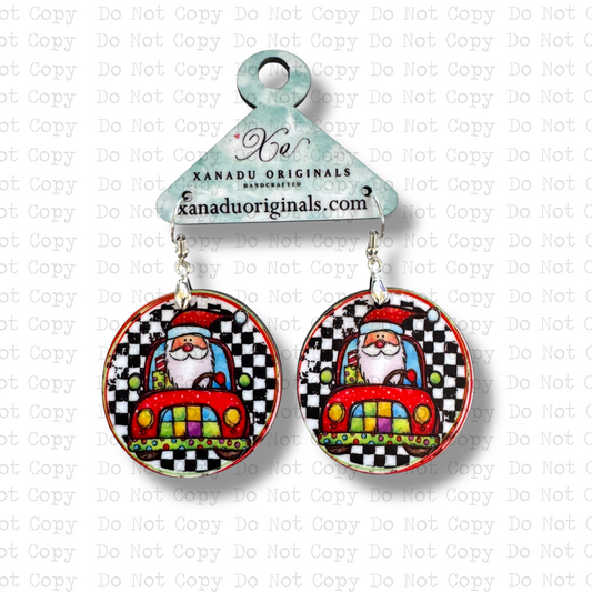 Festive Santa Earrings