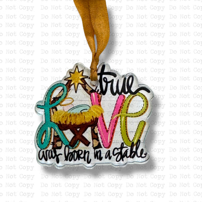 Love Born In A Stable Mini Ornament