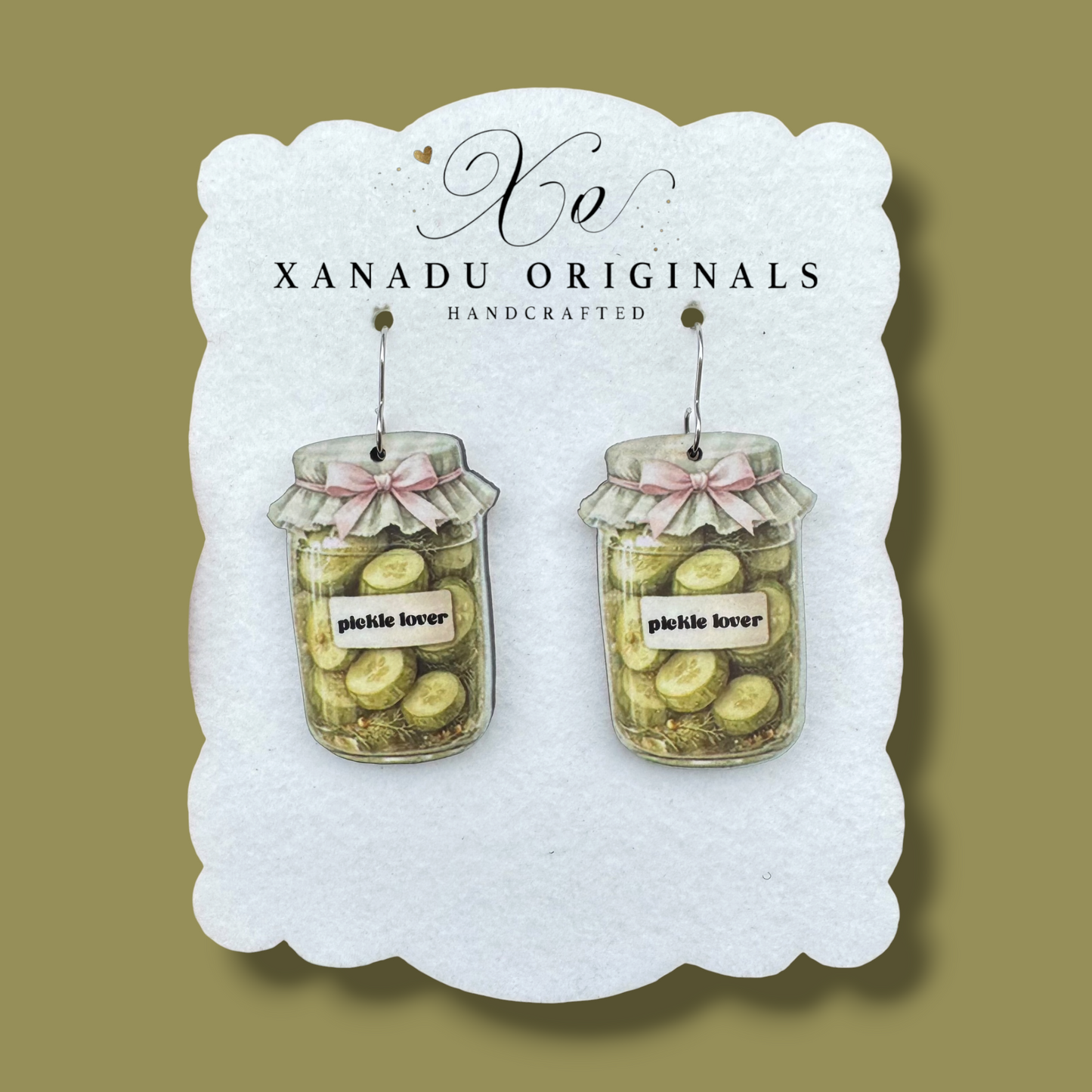 Sliced Pickle Lover Earrings