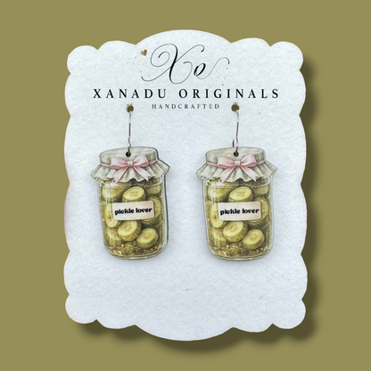Sliced Pickle Lover Earrings