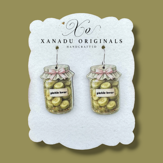 Sliced Pickle Lover Earrings