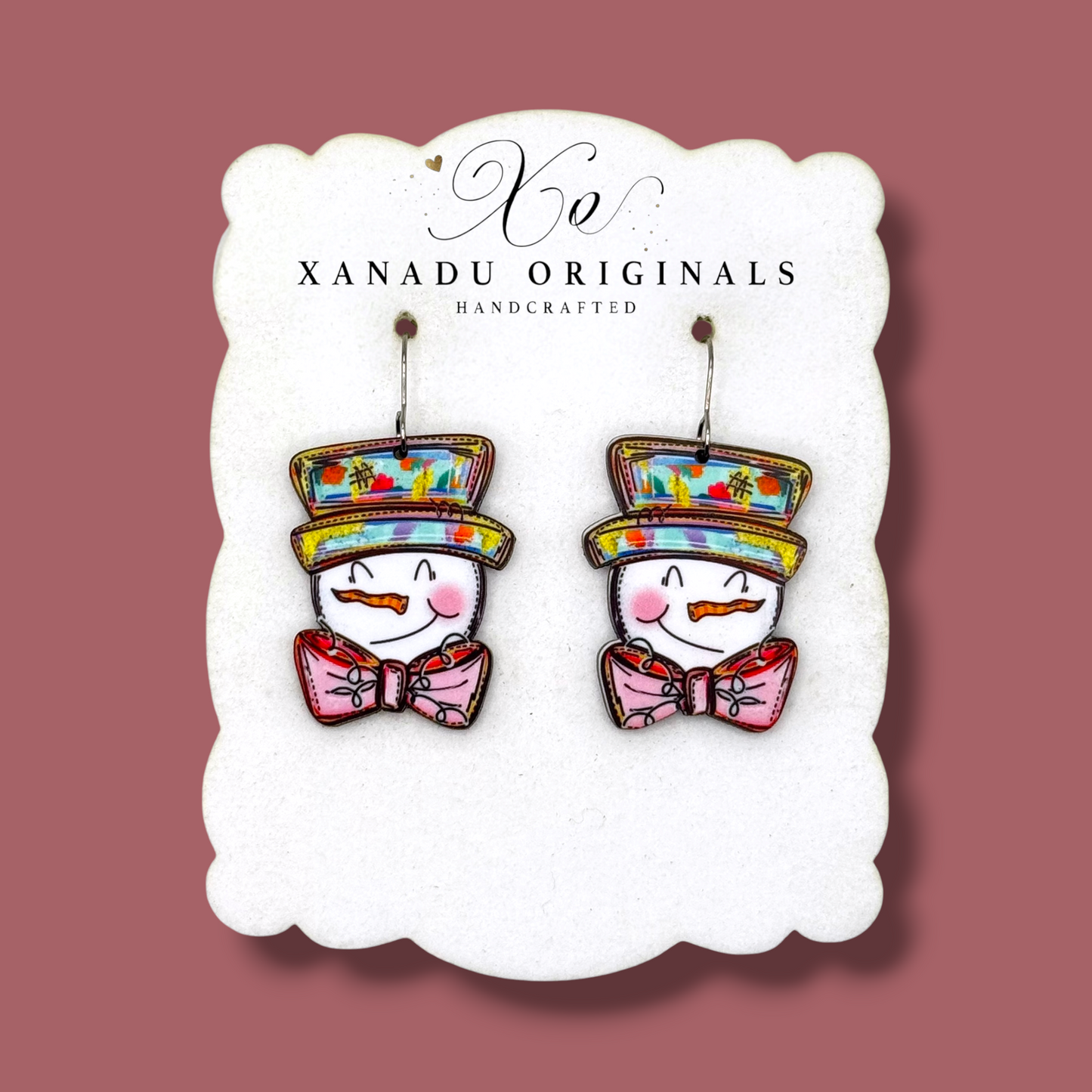 Funky Snowman Earrings