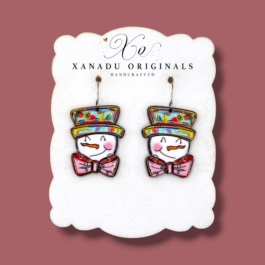 Funky Snowman Earrings