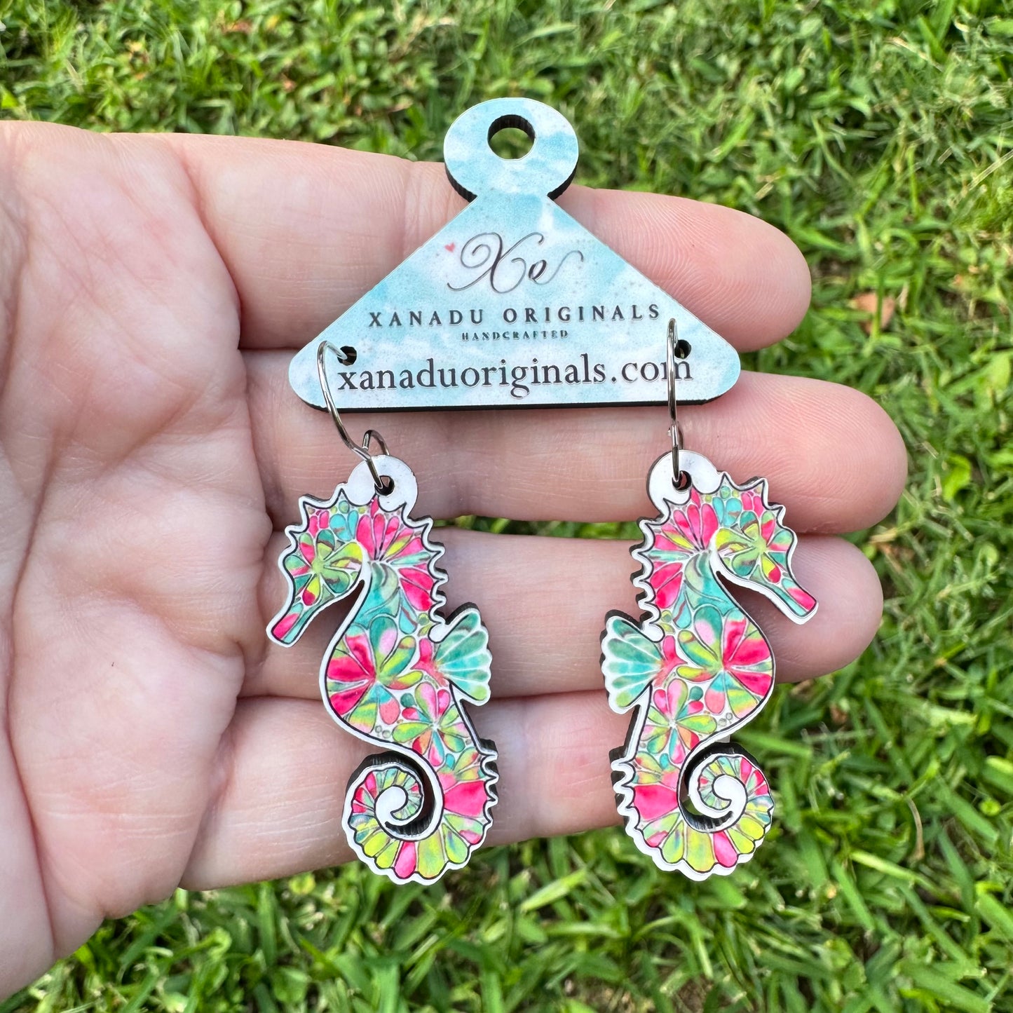 Boho Seahorse Dangle Earrings