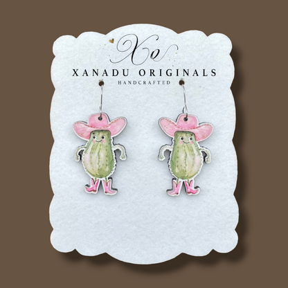 Cowgirl Pickle Earrings