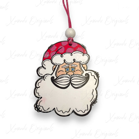 Blue Eyed Santa Ornament