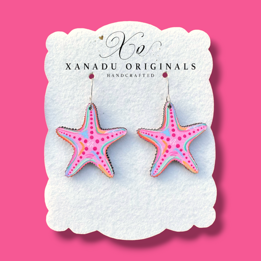 Preppy Starfish Dangle Earrings