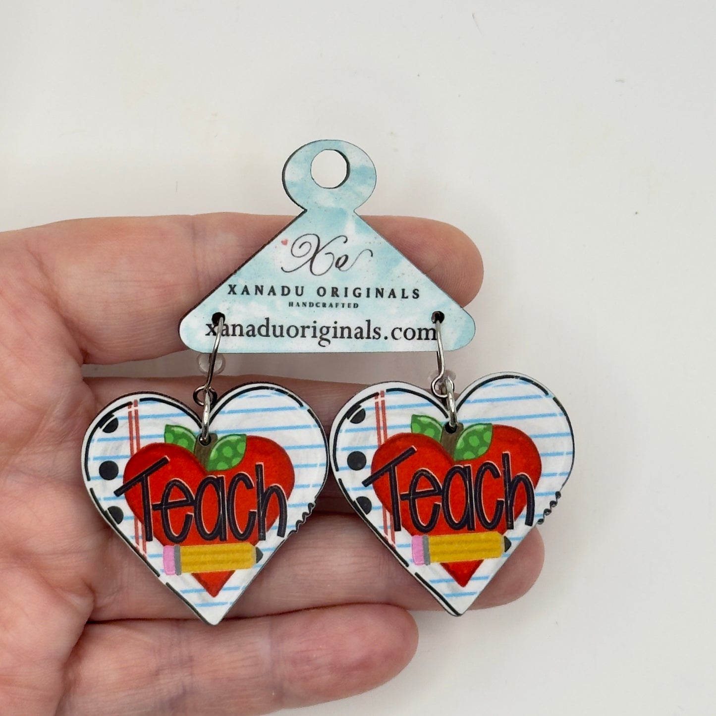 Teach Heart Earrings