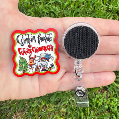 Santa's Favorite Future Cardiologist Interchangeable Badge Button with Reel Option