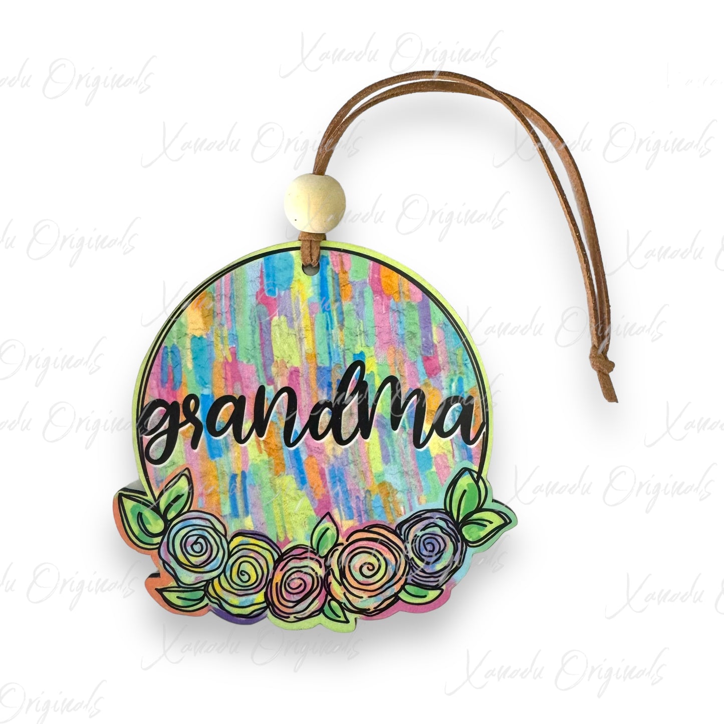 Grandma Mint Leopard Car Charm Ornament