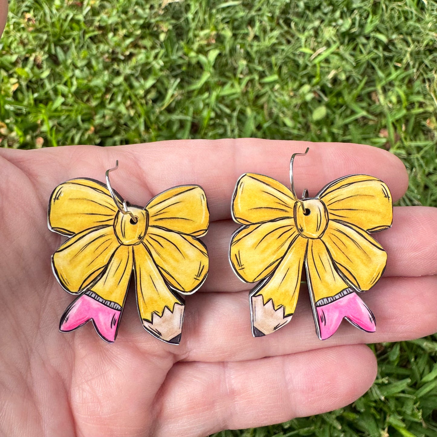 Pencil Bow Earrings