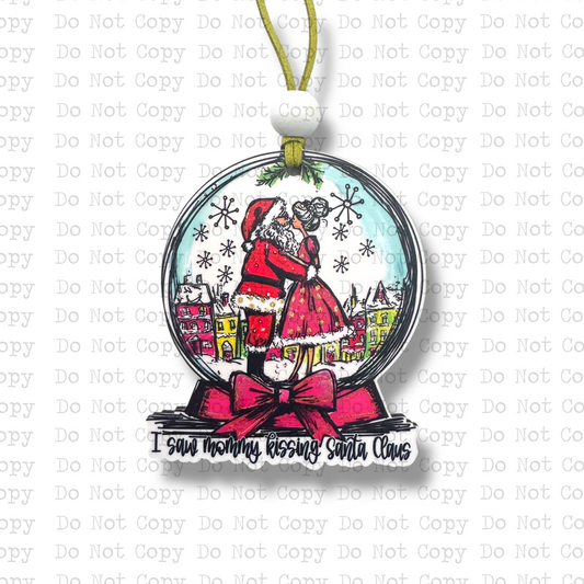 Kissing Santa Claus Christmas Ornament