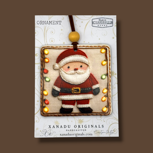 Santa Tapestry Christmas Ornament