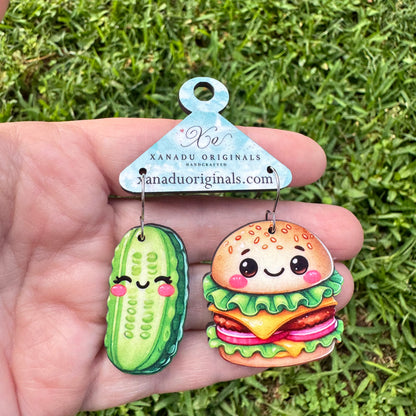 Pickle To My Burger Earring