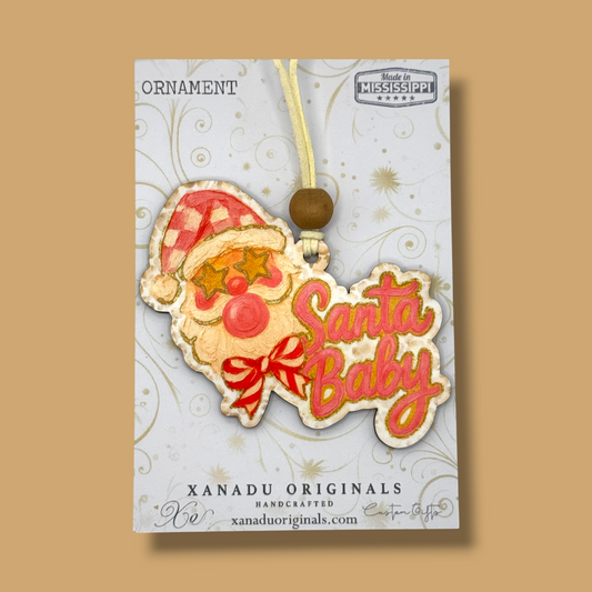 Bubblegum Santa Baby Christmas Ornament