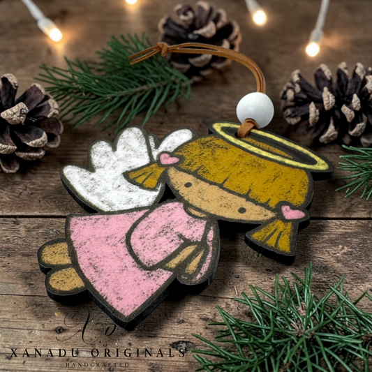 Angel Chalk Girl Christmas Ornament