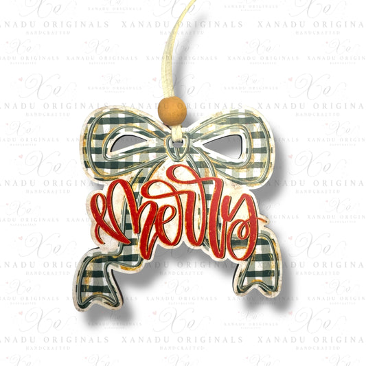 Merry Bow Christmas Ornament