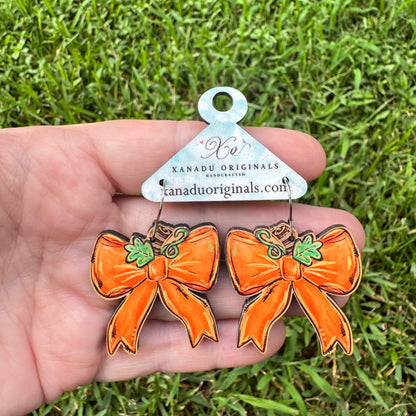 Pumpkin Bow Earrings