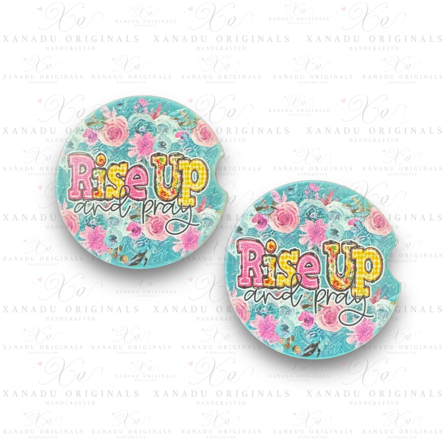 Rise Up And Pray Ceramic Car Coasters