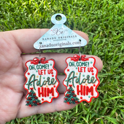 Let Us Adore Him Tree Earrings