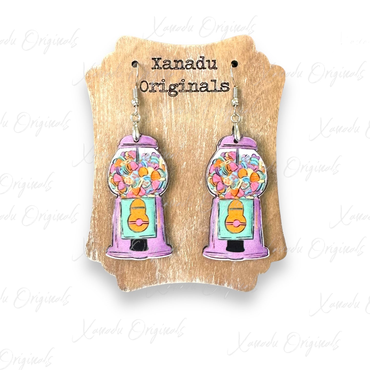 Candy Heart Gumball Earrings