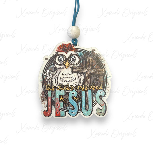 Crazy About Jesus Chick Ornament