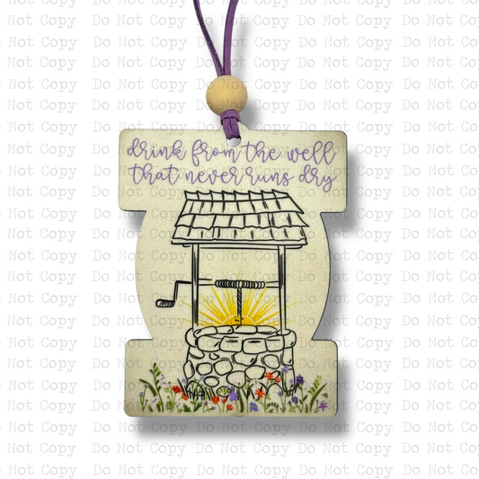 Drink From The Well Car Charm