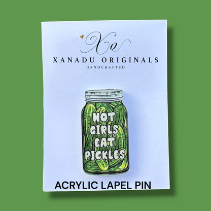 Hot Girls Eat Pickles Lapel Pin