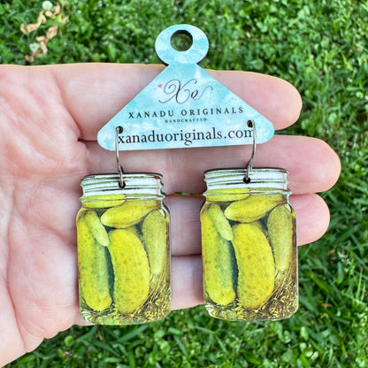Canned Pickle Jar Earrings