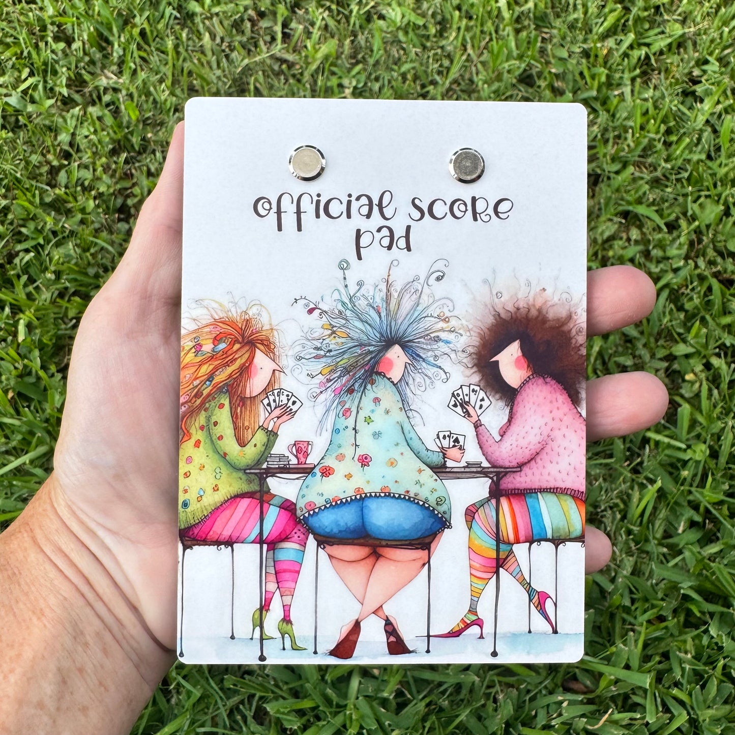 "Official Score Pad" Besties Mini Clipboard Notepad Holder