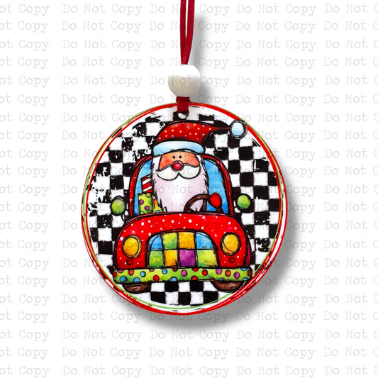 Festive Santa Christmas Ornament